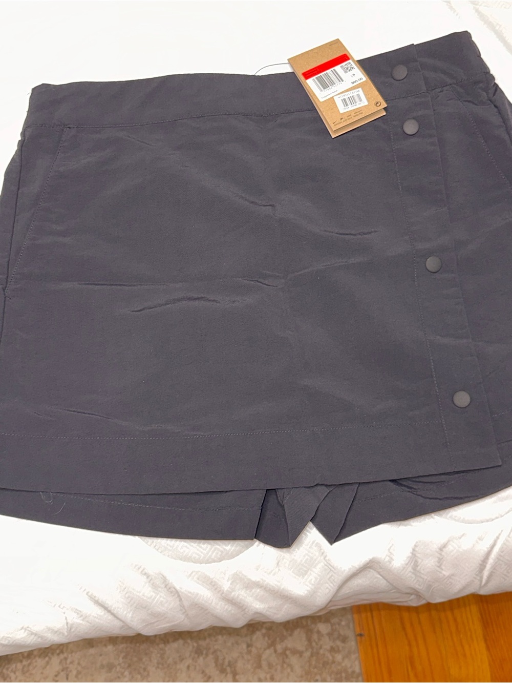 Nike Women's Dark Charcoal Button-Front Skort
